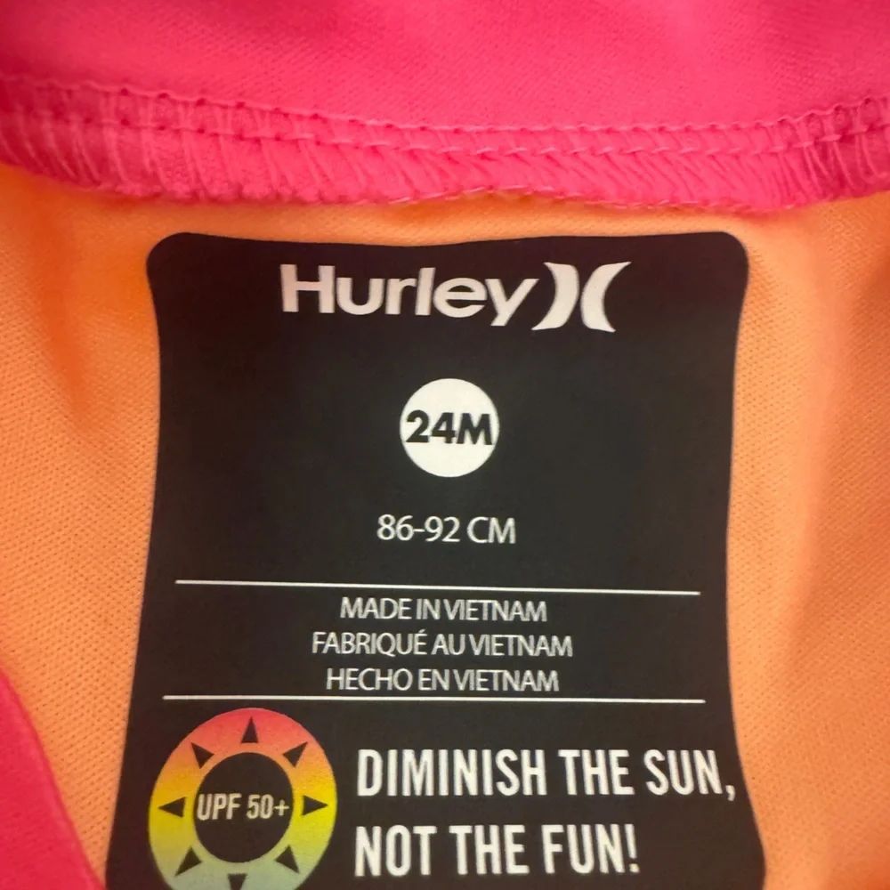 Hurley Kids Pink and Orange Swim Set
